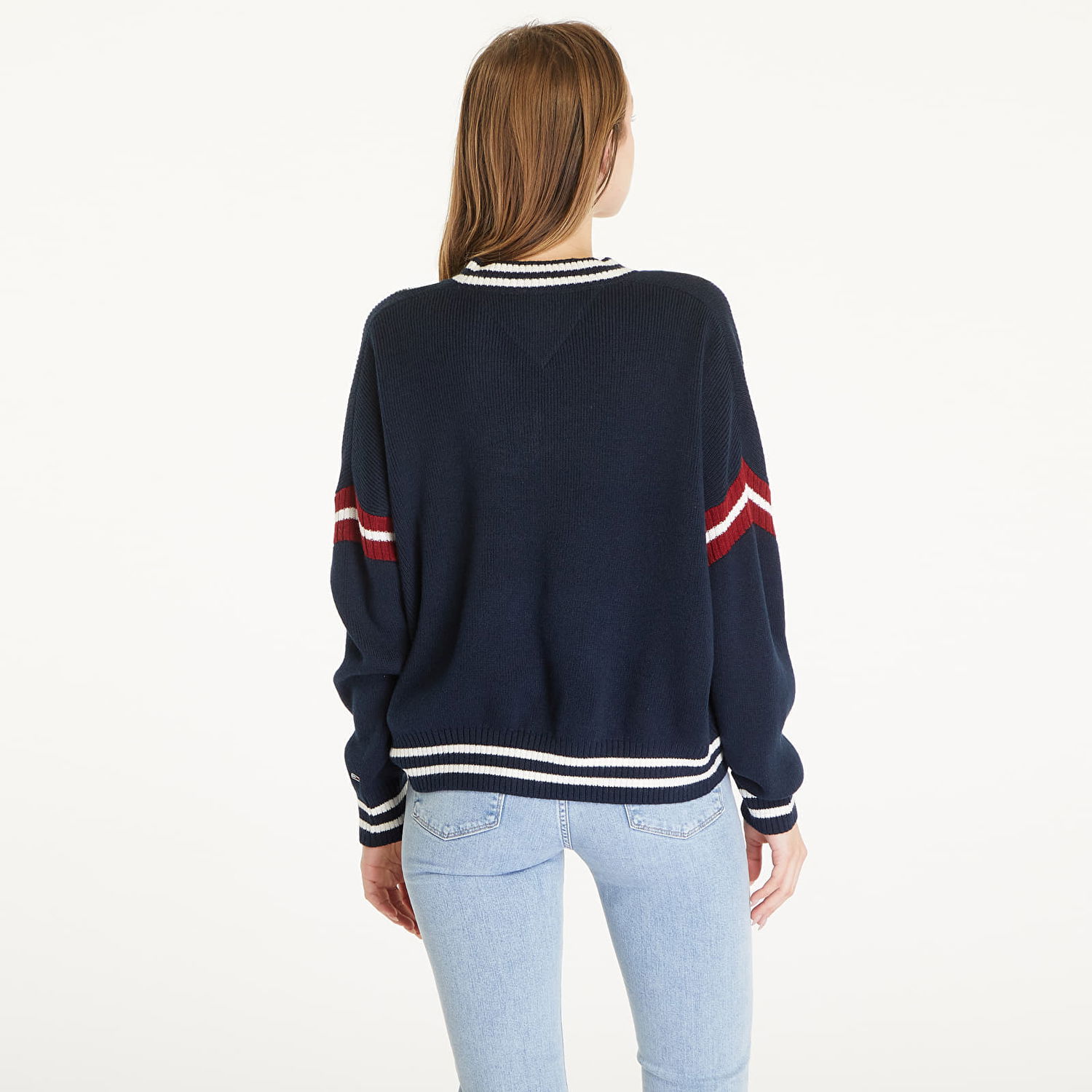 Sweater Tommy Hilfiger Letterman Sweater Blue Mörkblå | DW0DW18519 C1G, 1
