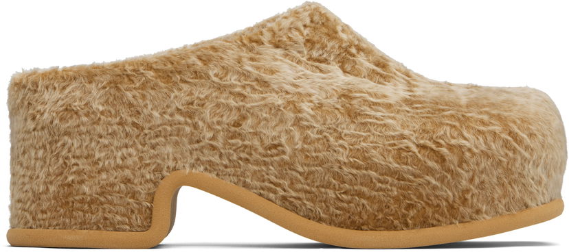 Skovård Dries Van Noten Dries Van Noten Shearling Slip-on Loafers Beige | MS251-758