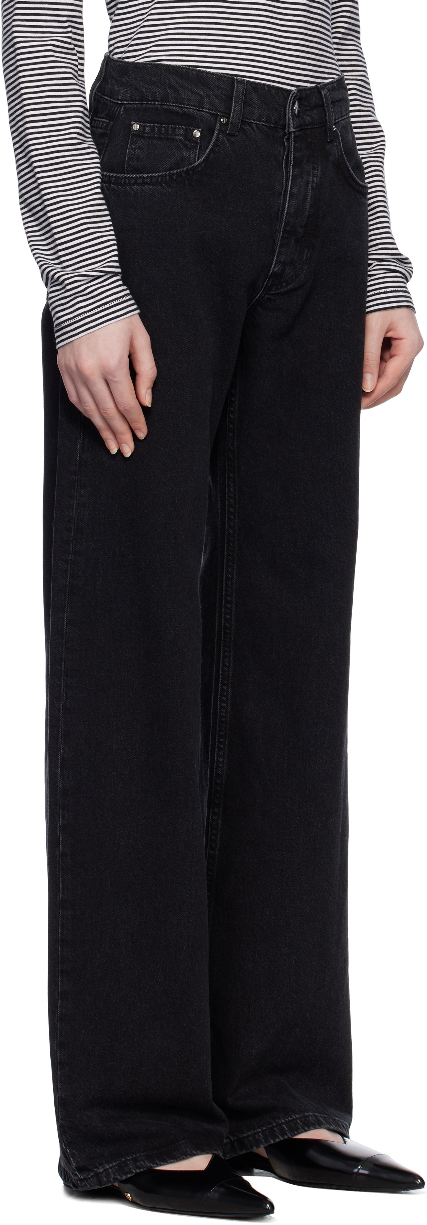 Jeans Anine Bing Hugh Black Denim Jeans Svart | A-06-1134-009, 1