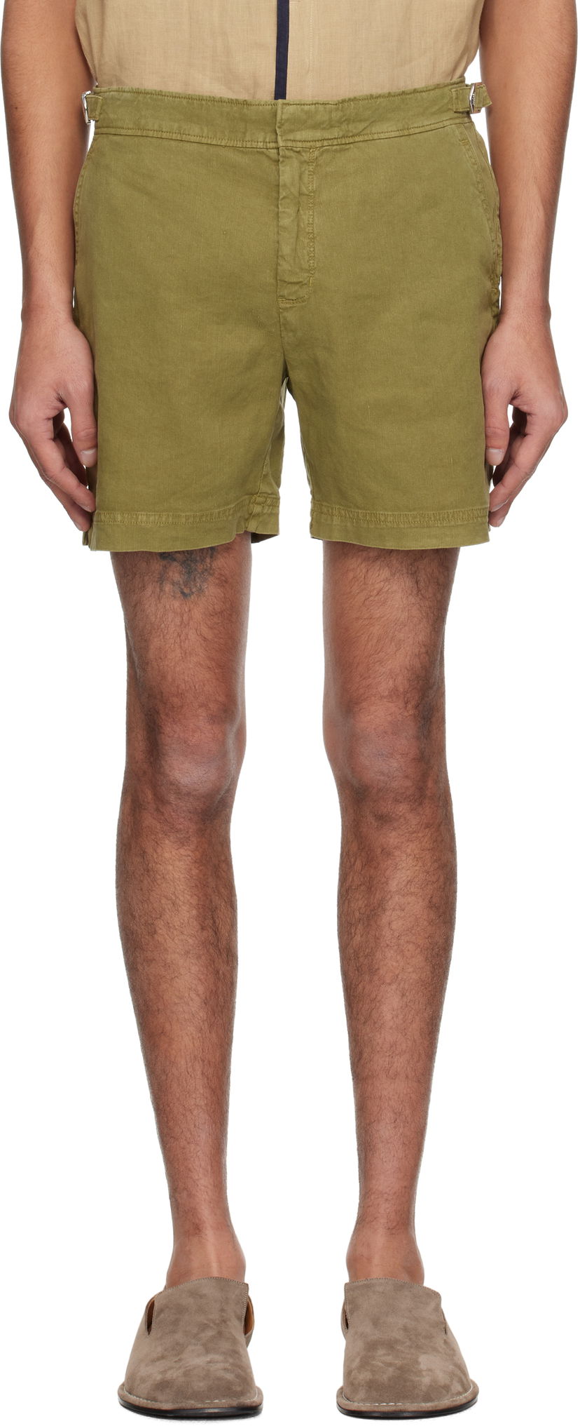 Badkläder Orlebar Brown Orlebar Brown Bulldog Garment Dye Shorts Grön | 280314