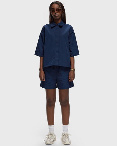 Skjorta Samsoe Samsoe Samsøe & Samsøe Salulu Cropped Short Sleeve Shirt Mörkblå | F24200094-PAGEANT-BLUE, 1