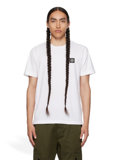 T-shirt Stone Island Patch Vit | 791524113