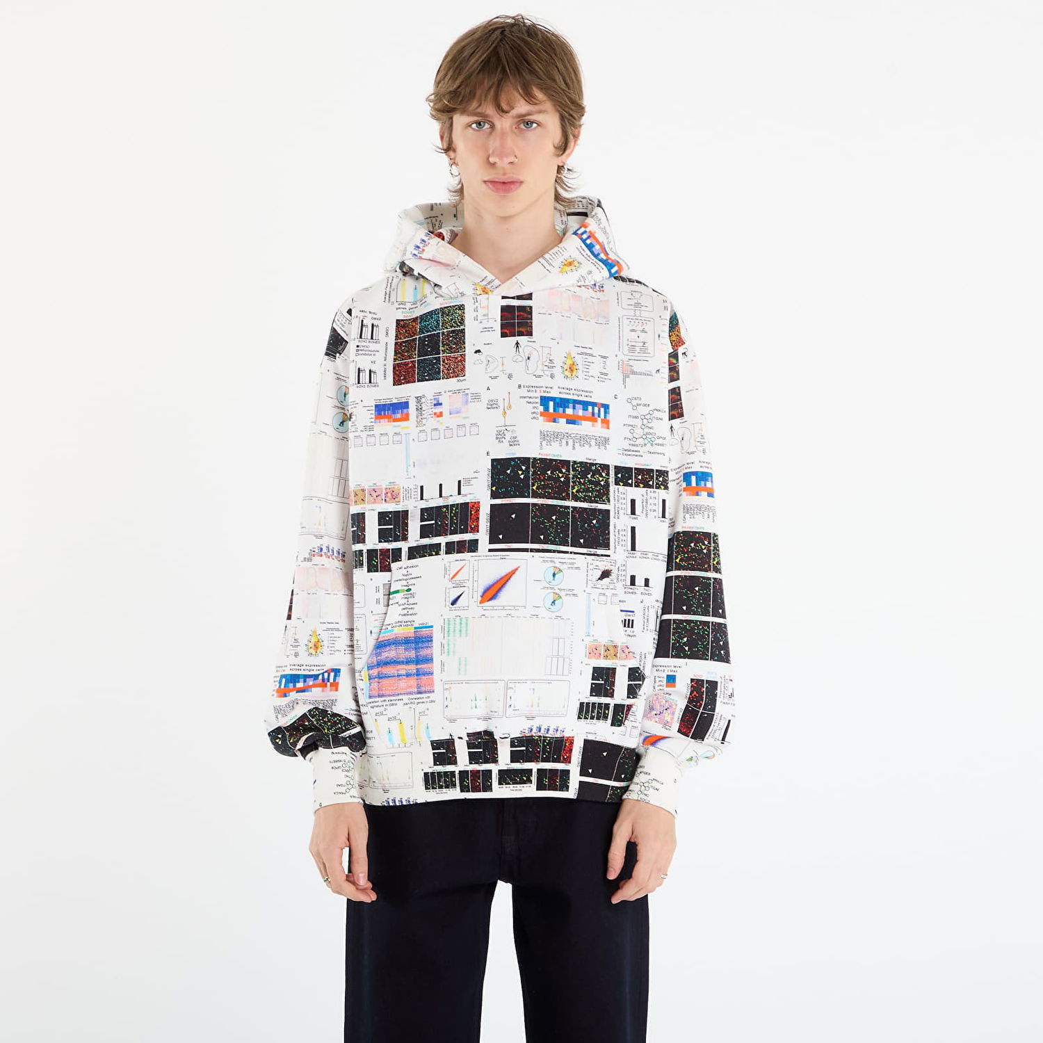 Sweatshirt Pleasures Textbook Hoodie Flerfärgad | P25F023-MULTI, 0