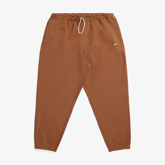 Träningsbyxor Nike Solo Swoosh Fleece Brun | CW5460-270, 0