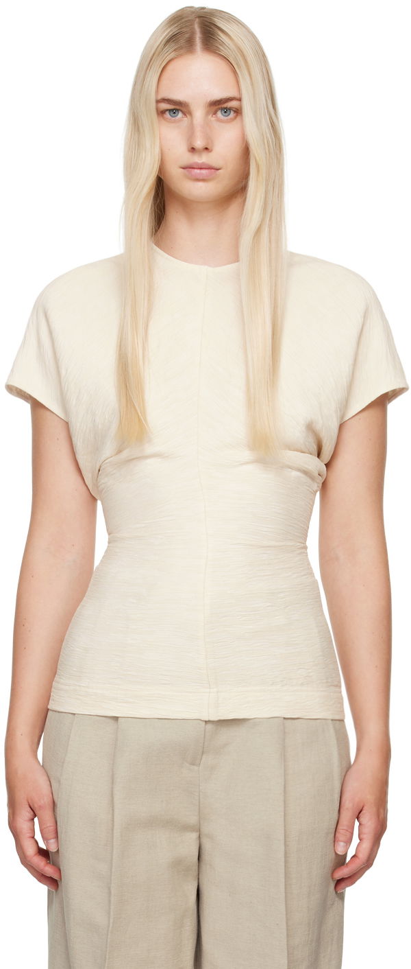 T-shirt TOTEME Women's Slouch Waist Blouse Vit | 243-WRT0331-FB0199