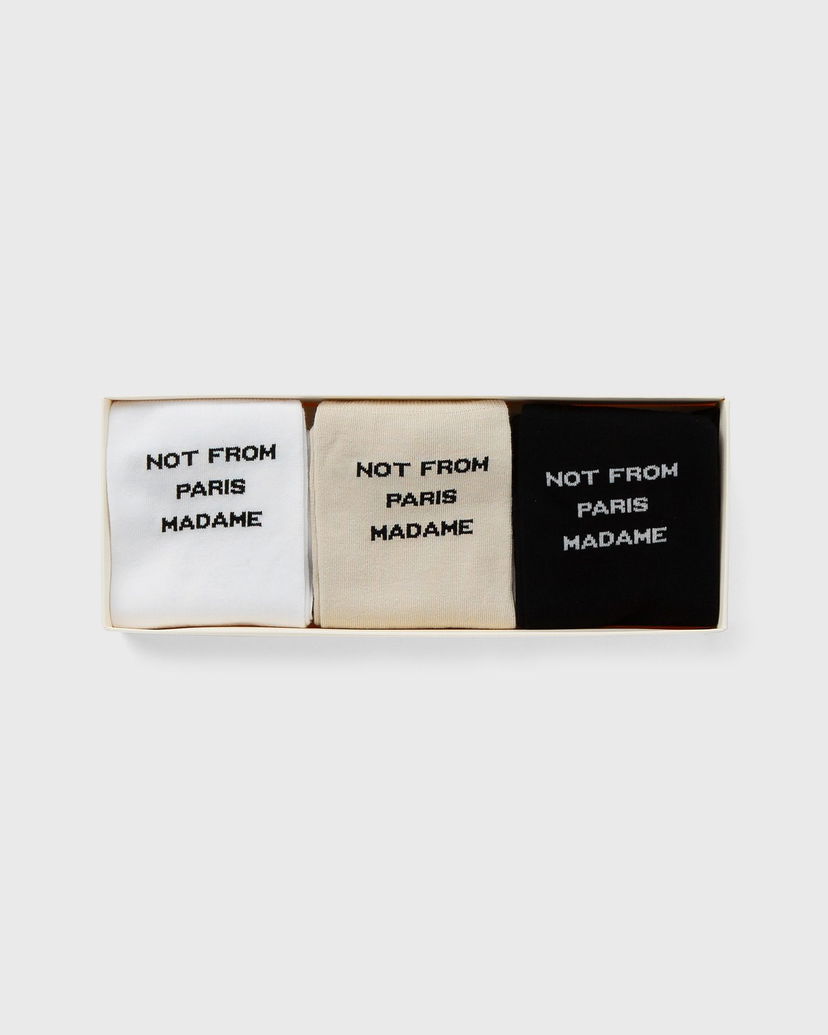 Strumpor Drôle de Monsieur Le Pack de Chaussettes Slogan Flerfärgad | PERM-SK101-CO024-MC
