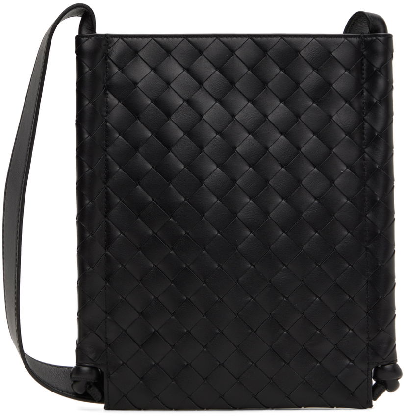 Handväska Bottega Veneta Small Flat Loop Pouch Svart | 776504V2HL1