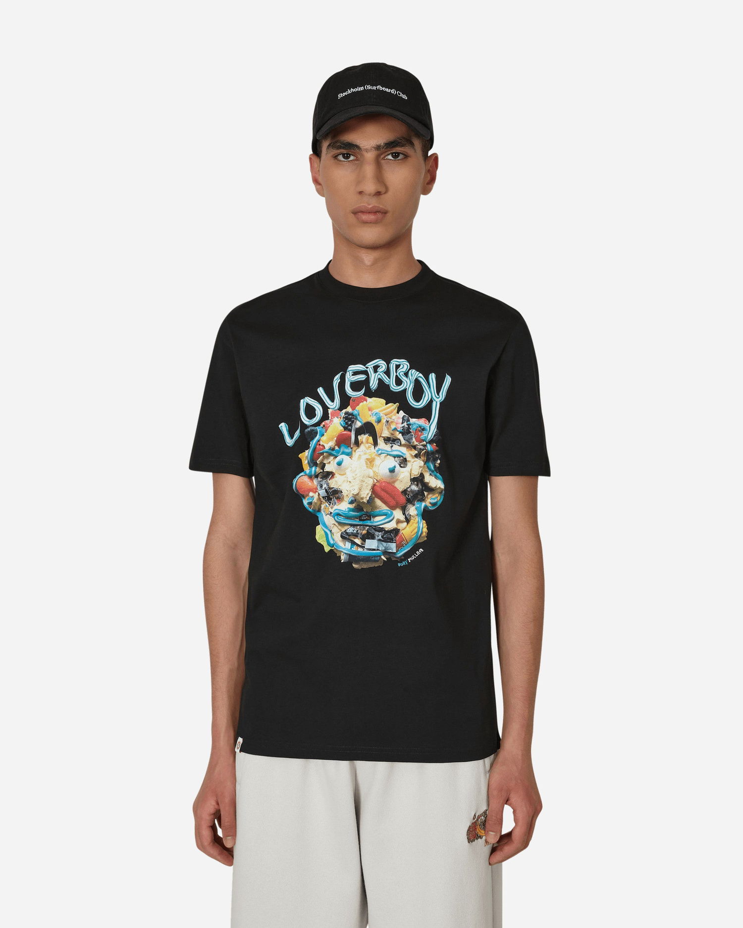 T-shirt Charles Jeffrey Loverboy Face T-Shirt Svart | CJLAW22FT BLACK, 0