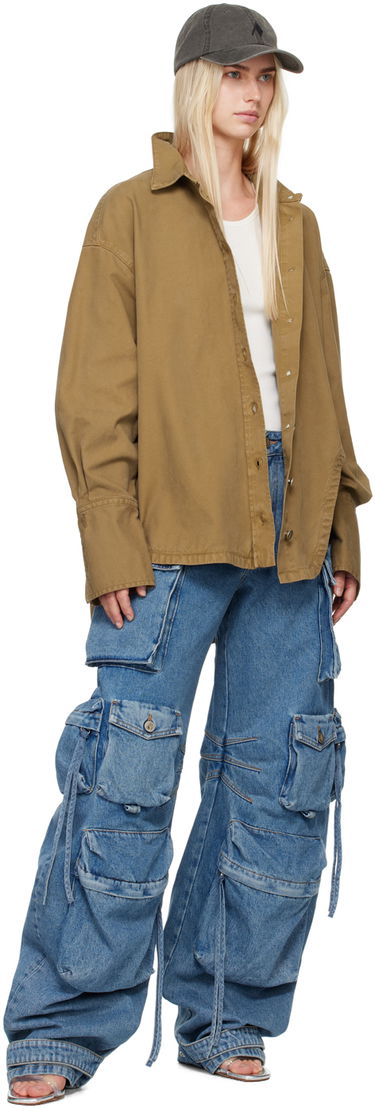 Jeans The Attico Attico Fern Cargo Wide-Leg Jeans Blå | 247WCP84 D049, 3