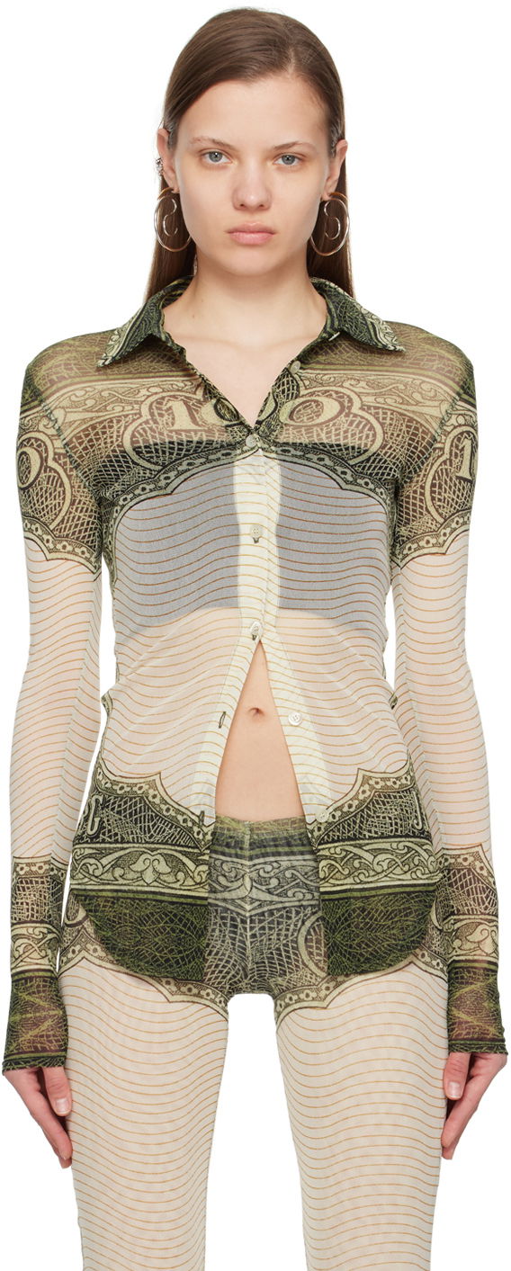 Skjorta Jean Paul Gaultier Gaultier 'The Cartouche' Print Shirt Grön | 24/25-U-CH044-T515-400300156