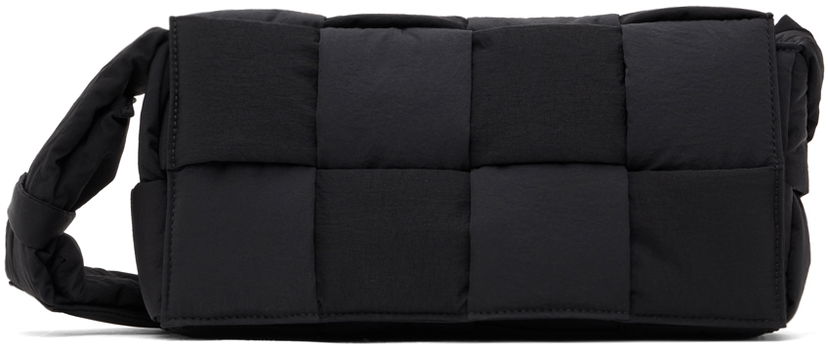 Axelväska Bottega Veneta Bottega Veneta Padded Cassette Messenger Bag Svart | 749878 VBO81