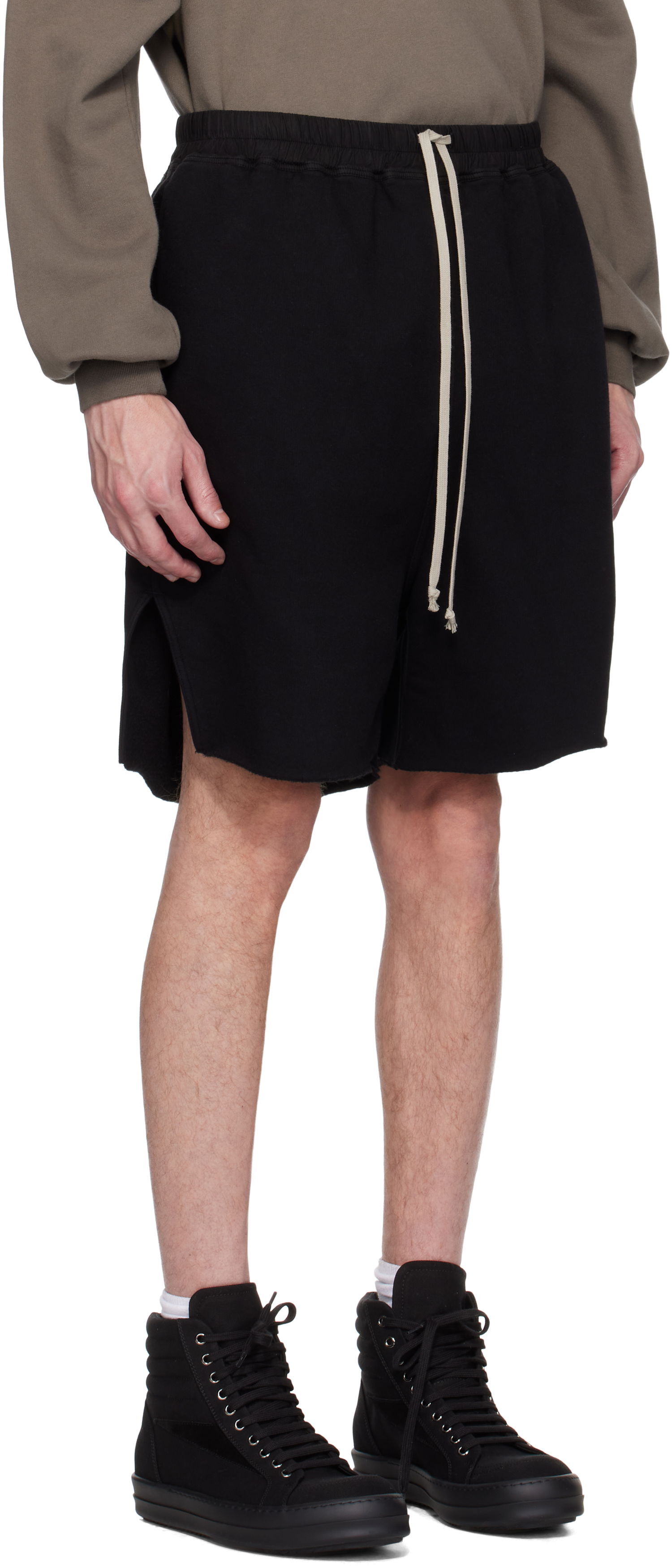Shorts Rick Owens Rick Owens DRKSHDW Hollywood Long Boxers Shorts Svart | DU01E3383 F, 1