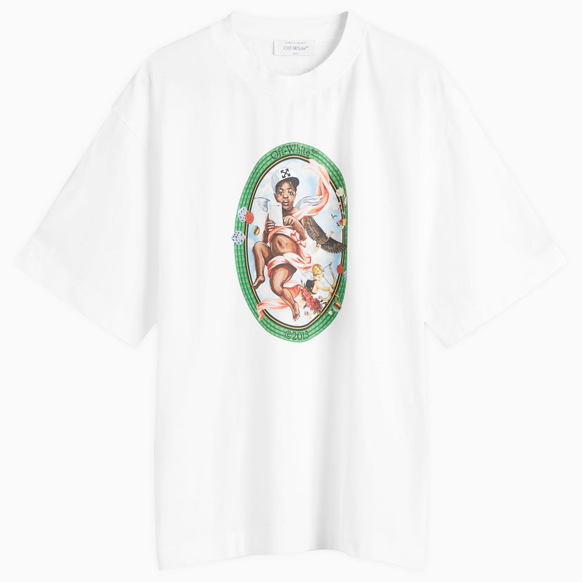 T-shirt Off-White Fresco Oval Skate Graphic T-Shirt Vit | OMAA120S25JER0020110