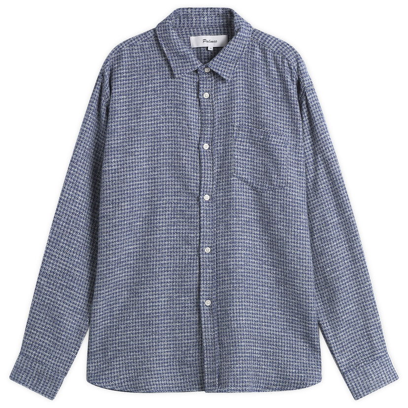 Skjorta Palmes Cotton Mouline Shirt Blå | P30-0037-677