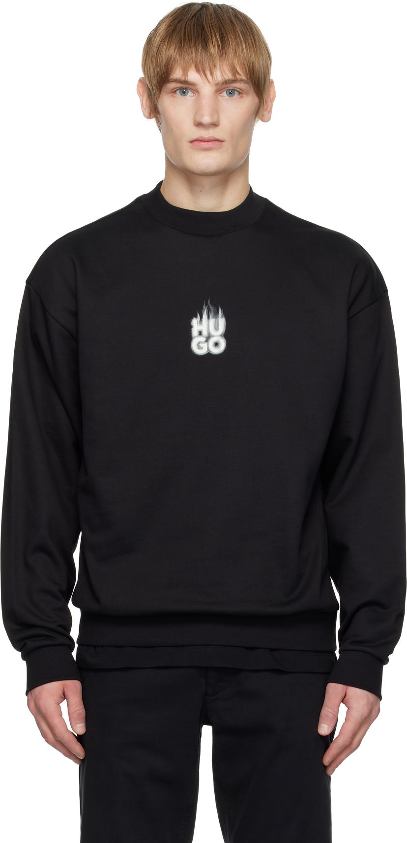 Sweatshirt BOSS Flame Logo Sweatshirt Svart | 50530427