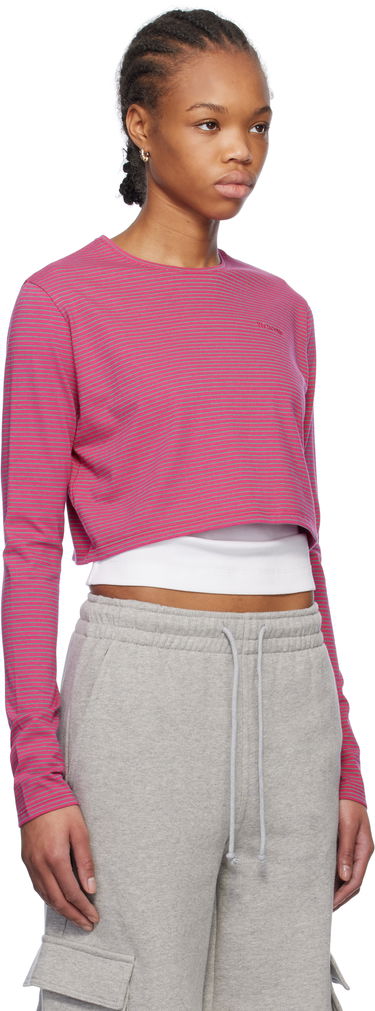 Crop top We11done We11done Striped Cropped T-Shirt Rosa | WD-TT0-25-716-W-PK, 1