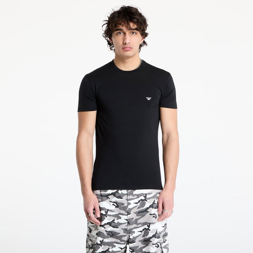 T-shirt Emporio Armani Knit Crew Neck T-Shirt Svart | 111971 4F526 00020