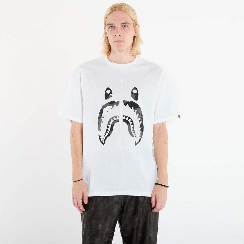 T-shirt BAPE City Camo Shark Tee Vit | 001TEL801027MWHT