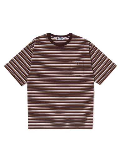 T-shirt BAPE Hoop One Point Relaxed Fit Tee Beige | 1J30-109-002