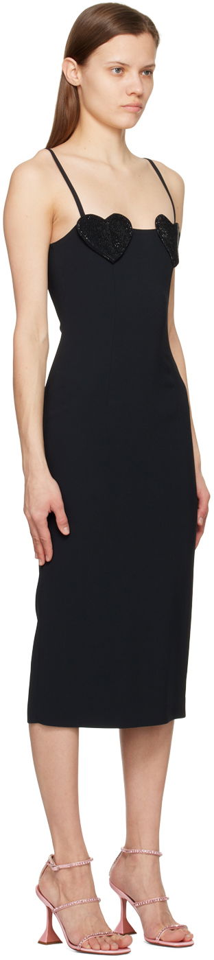 Klä Blumarine Midi Dress With Sequin Hearts Svart | P322A316A, 1