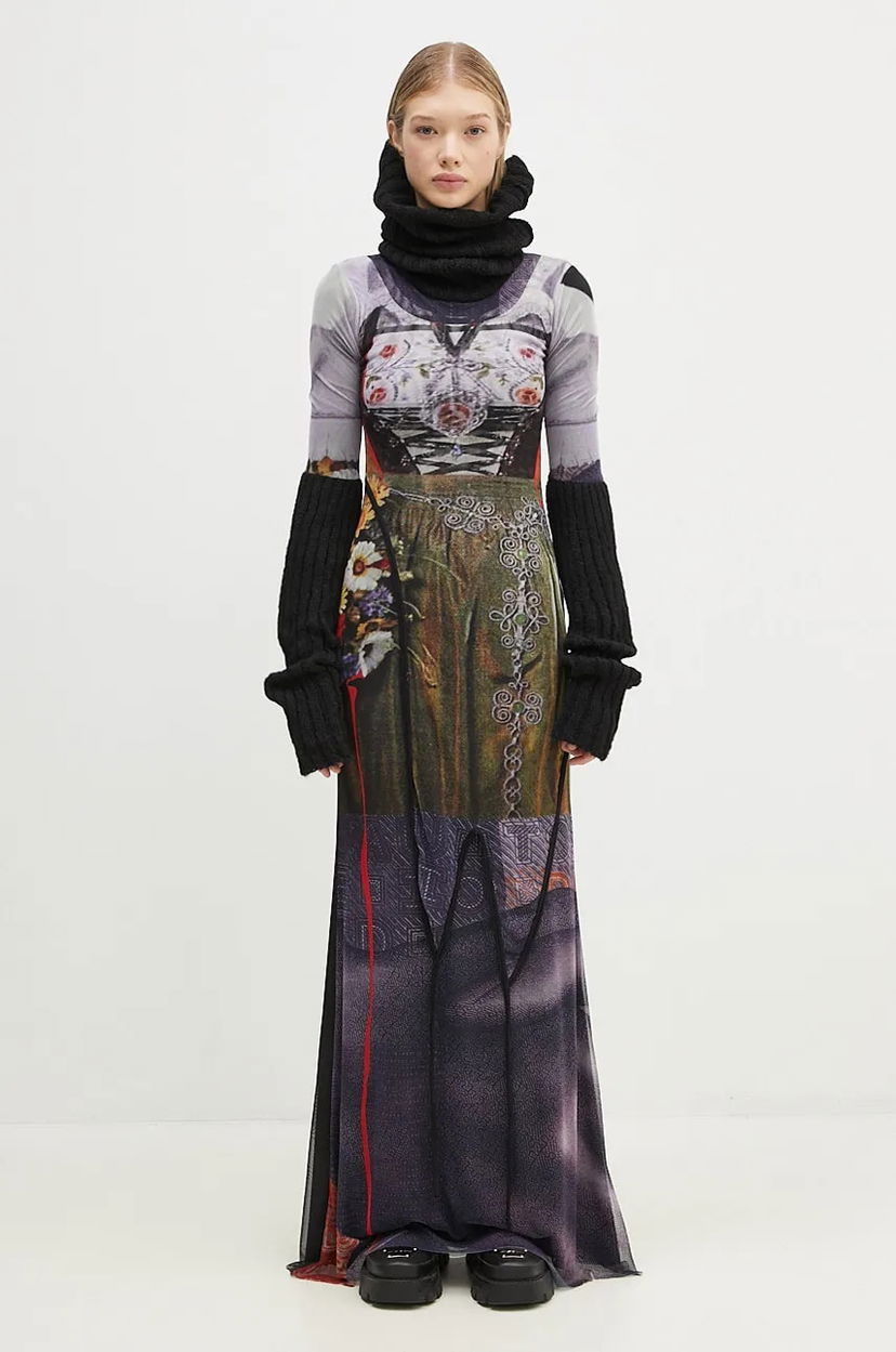 Klä Ottolinger Ottolinger Mesh Turtleneck Maxi Dress Flerfärgad | 1010302721