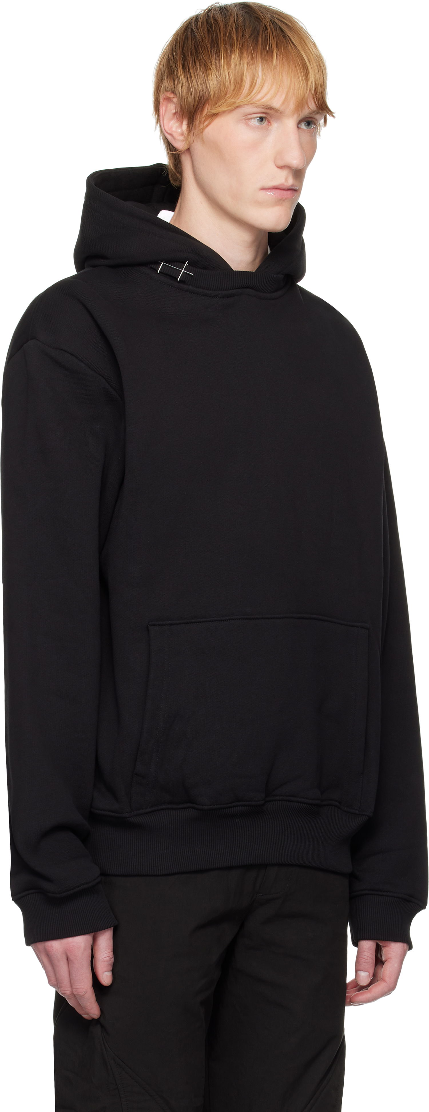 Sweatshirt HELIOT EMIL HELIOT EMIL Pietra Hoodie Svart | SS25_M_08_076_BLK01, 1