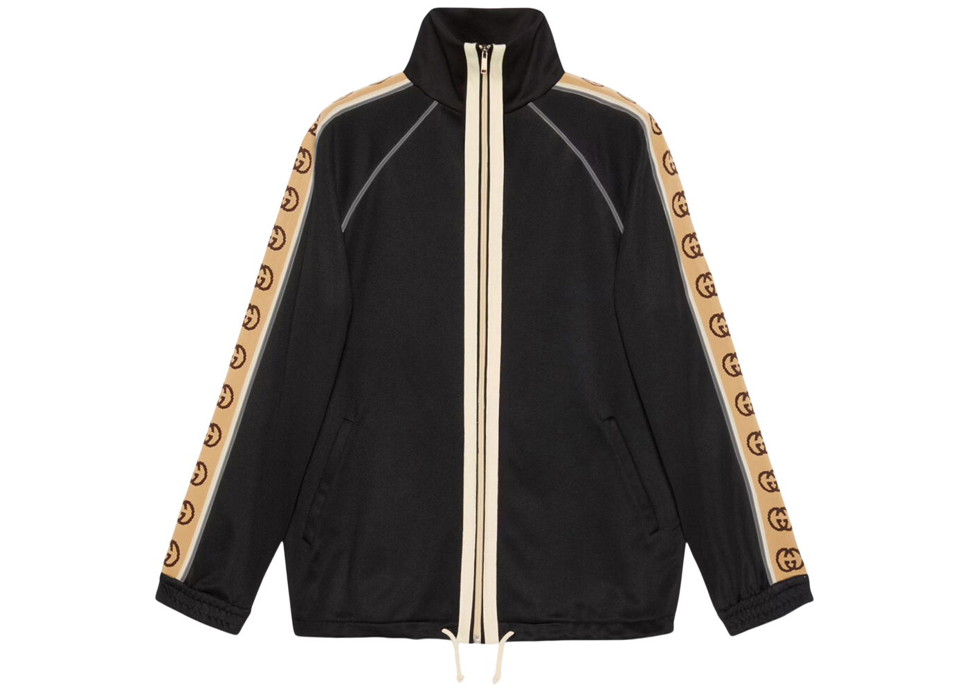 Jacka Gucci Oversize Technical Jersey Jacket Svart | 598861 XJBZ8 1082, 0