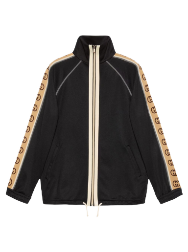 Jacka Gucci Oversize Technical Jersey Jacket Svart | 598861 XJBZ8 1082