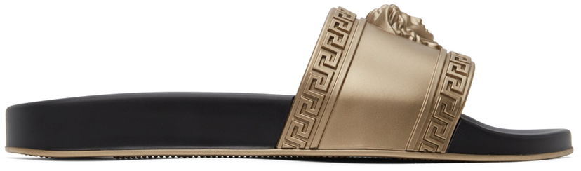 Sneakers och skor Versace Versace Palazzo Pool Slides Svart | DSU5883 DGOLG