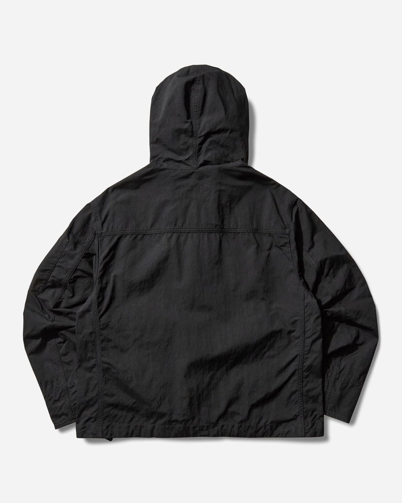 Jacka C.P. Company Hooded Twill Jacket Svart | 19CMOW069A-110305G 999