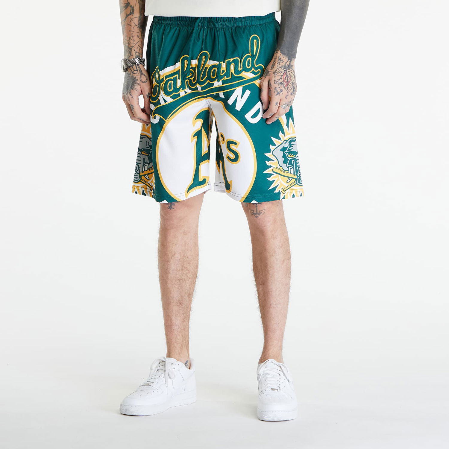 Shorts New Era Oakland Athletics Large Logo Shorts Dark Green Grön | 60502687, 0