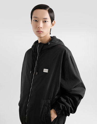 Vindjacka Dolce & Gabbana Dolce & Gabbana Technical Fabric Hooded Jacket with Tag Svart | G9BGSTFUS22N0000, 3