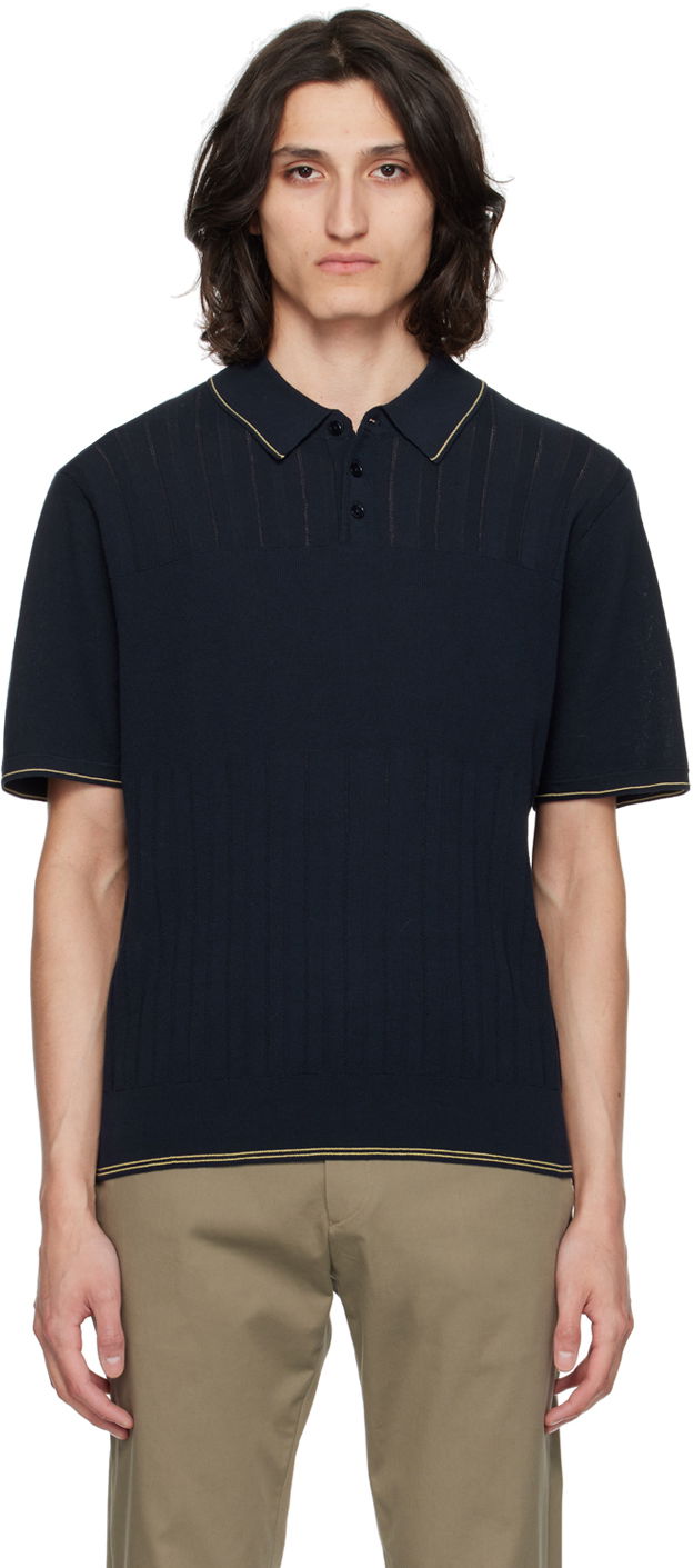 Polotröja Paul Smith Paul Smith Striped Polo Mörkblå | M1R-635Y-M02312-49