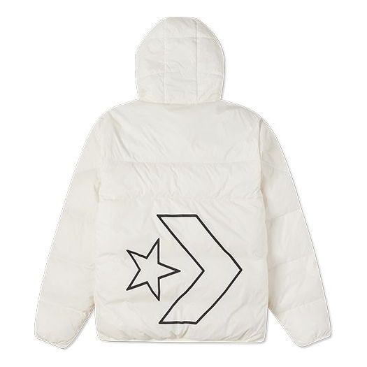 Pufferjacka Converse Classic Casual Hooded Down Jacket Vit | 10023695-281, 0