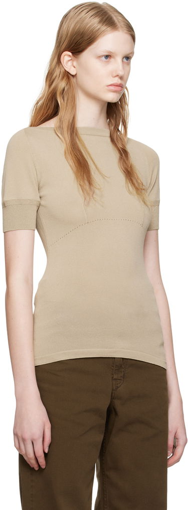 T-shirt LEMAIRE Lemaire Darted Fitted T-Shirt Beige | TO1044 LK1002, 3