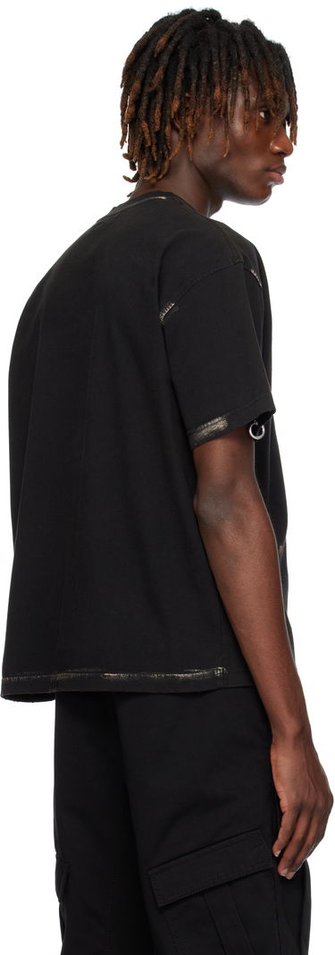 T-shirt We11done We11done Pierced Distressed T-Shirt Svart | WD-TT0-25-770-U-BK, 2