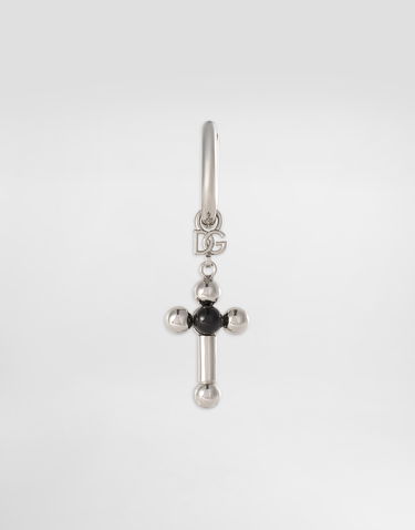 Örhängen Dolce & Gabbana Dolce & Gabbana Single Earring with Cross Charm Metallisk | WER5M4W111187655, 0