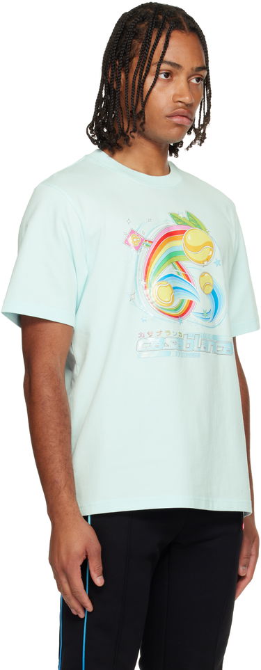T-shirt Casablanca Manga Tennis Ball Short Sleeve T-shirt Turkos | M-AW25-JTS-001-07, 1