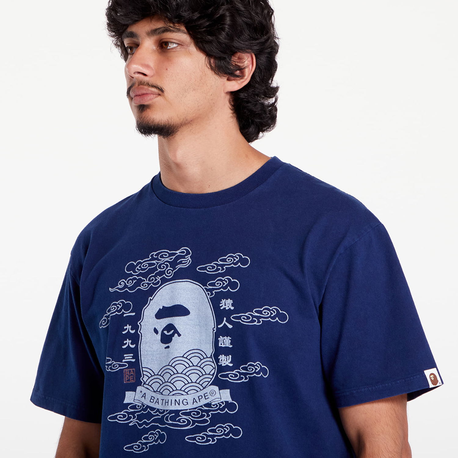 T-shirt BAPE A BATHING APE 31St Anniversary Japan Ape Head Tee Indigo Mörkblå | 001CSK201023F ING, 1