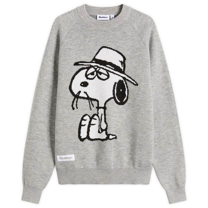 Sweater Butter Goods Peanuts Spike Knit Sweater Grå | BGBP240701-ASH