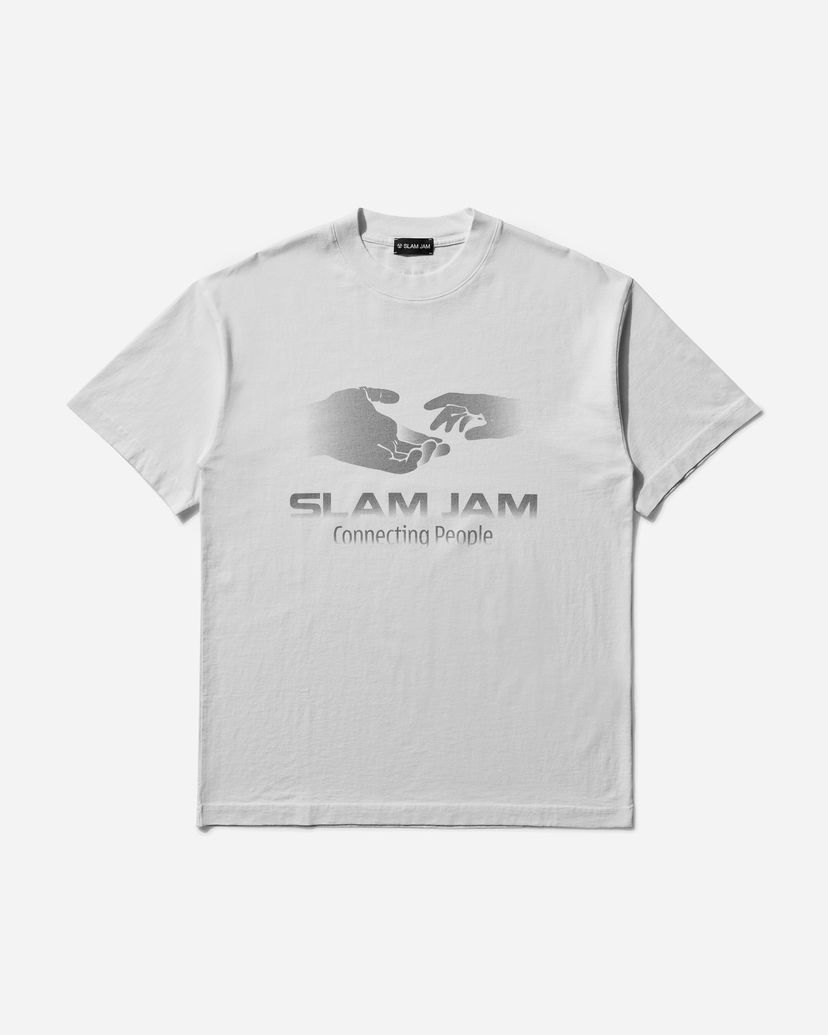 T-shirt Slam Jam Connecting People Graphic T-Shirt Vit | SJPRCONNEC WHI