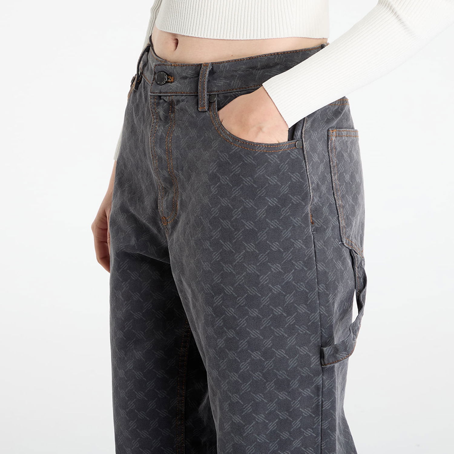 Jeans DAILY PAPER Monogram Workwear Amba Jeans Grå | 2523034, 1