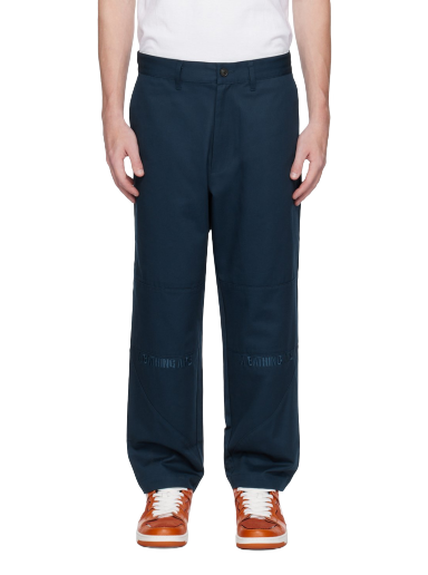 Byxor BAPE Loose Fit Trousers Mörkblå | 001PTJ301016M