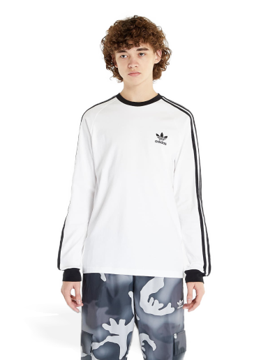 T-shirt adidas Originals 3-Stripes Long Sleeve Tee Vit | IA4879