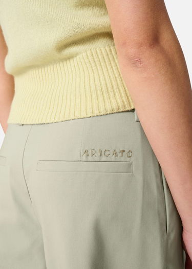 Byxor AXEL ARIGATO Riley Wide-Leg Cropped Trousers Grön | A3350001, 8