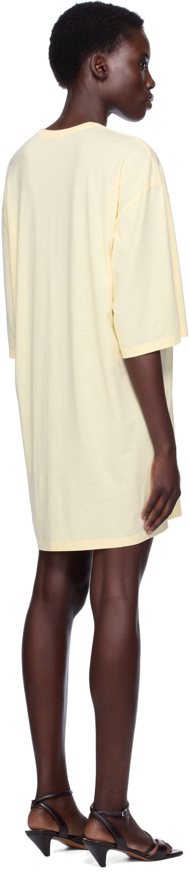 Klä TOTEME TOTEME Relaxed Tee Minidress Gul | 253-WRT0594-FB0419, 2