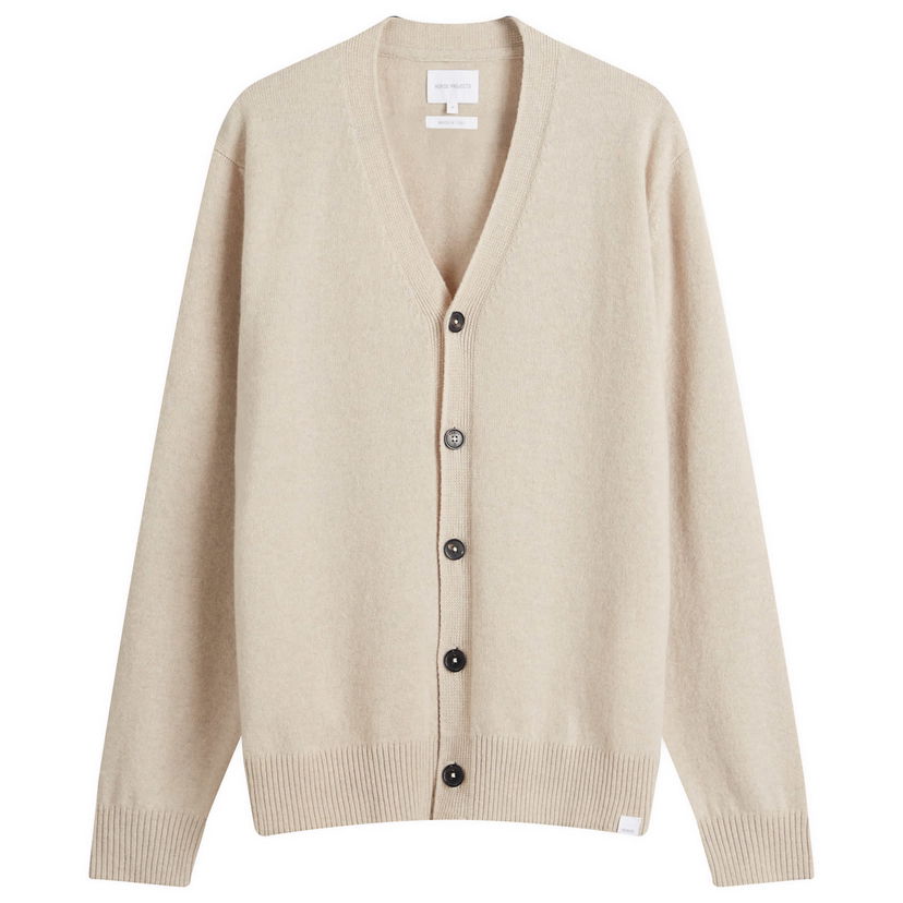 Sweater NORSE PROJECTS Lambswool Knit Cardigan Beige | N45-0624-2064