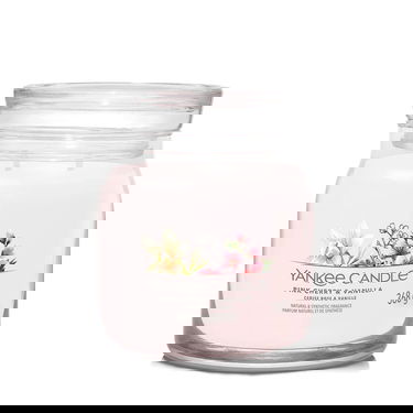 Ljus Yankee Candle Signature Medium Jar Pink Cherry & Vanilla Natural & Synthetic Fragrance 2 Wicks 368g Rosa | 40494, 0