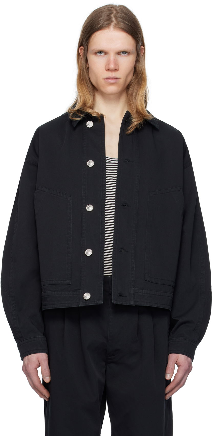Jacka ISABEL MARANT Isabel Marant Forest Cropped Denim Jacket Svart | VE0277HA-C2G02H