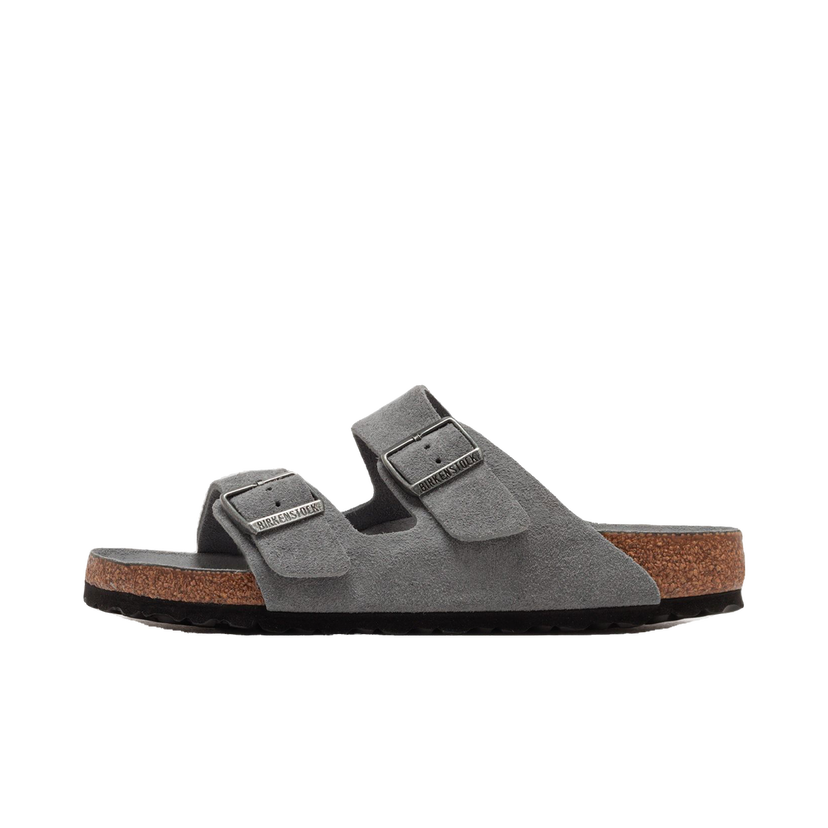 Sneakers och skor Birkenstock Arizona Soft Footbed Suede Slides Grå | 1030860